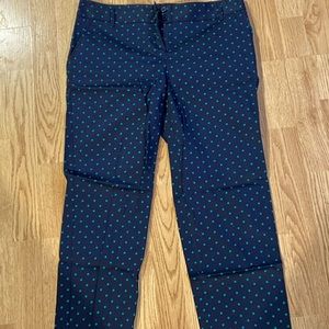 Polka dot ankle pants